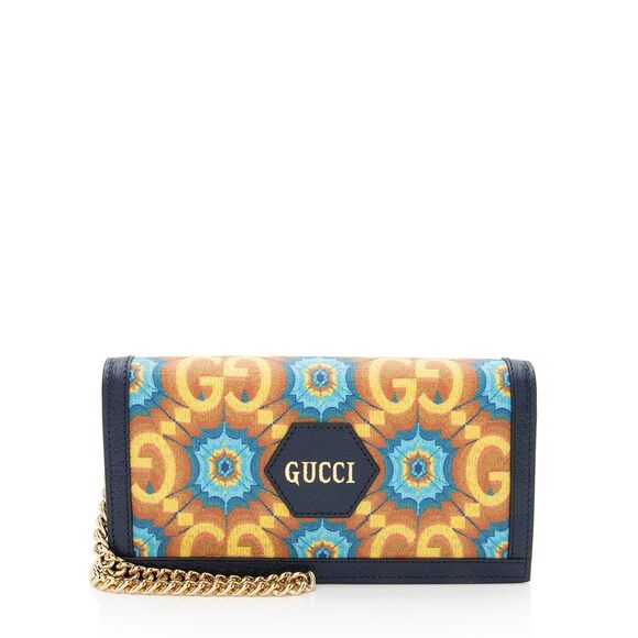 Gucci GG Kaleidoscope Canvas 100th Anniversary Chain Wallet - Picture 1 of 10